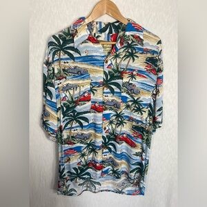Vintage Reyn Spooner Mele Kalikimaka Hawaiian Shirt Christmas Santa Claus Size M